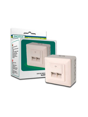 Priza retea perete Digitus Cat 5E Metalica, (aplica sau incastrabila)