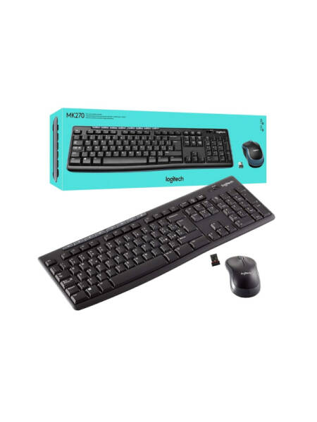 Kit Wireless Logitech MK270 USB 2.0 Tastatura + Mouse Negru