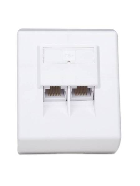 Priza 2x rj45 Intellinet utp cat6 alb