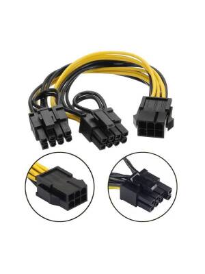 Cablu Delock PCI Express power supply 6 pin female > 2 x 8 Pin male
