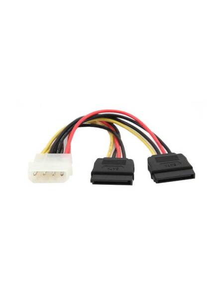 Adaptor Alimentare Gembird Molex (T) la 2x Sata (M) 15cm