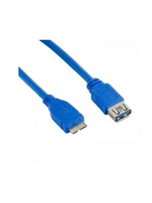 Cablu 4World USB 3.0 AF-Micro BM 0.5M albastru pt prelungire hdd extern