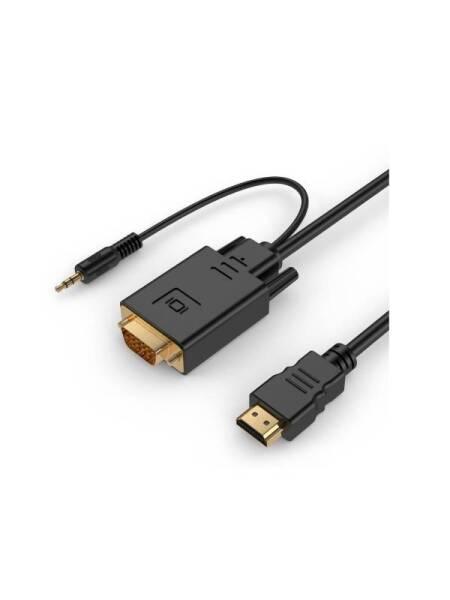 Cablu adaptor Cablexpert HDMI la VGA cu audio 10m negru