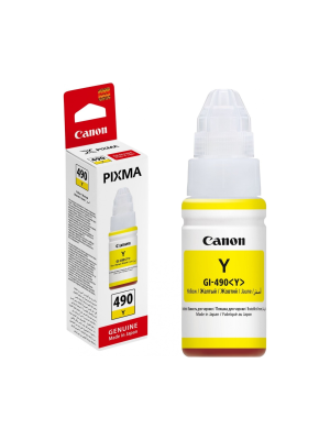 Cartus Cerneala Original Canon Yellow, GI-490Y, pentru G1400|G2400|G3400, 70ml