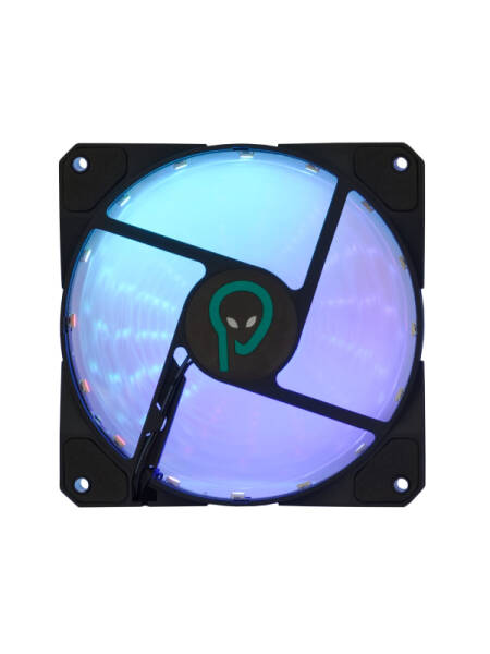 Ventilator Spacer PC 120x120x26mm, RGB light, necesita fan hub "SP-FC-RGB", Fluid bearing, 53cfm