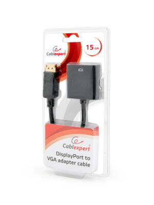 Adaptor Gembird DisplayPort (T) la VGA (M) la 60hz 10cm Negru