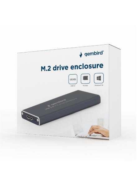 RACK extern GEMBIRD, pt. SSD, M.2, M.2, interfata PC USB 3.0,