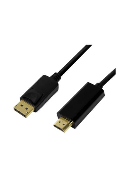 Cablu Video Logilink DisplayPort (T) la HDMI (T) 4k la 30Hz 5m Negru