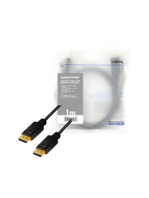 Cablu Video Logilink DisplayPort (T) la DisplayPort (T) 8K la 60Hz 1m Negru