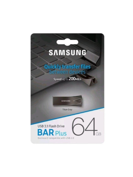 Stick Memorie Samsung BAR Plus USB 3.1 64GB Titan Gray