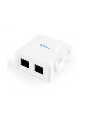 Priza Gembird UTP Cat5e 2x RJ-45 (M) Aplicabila Alba