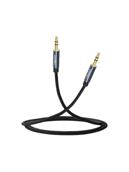 Cablu Audio UGreen 3.5mm Jack (T) la 3.5mm Jack (T) Braided 1m Negru/Albastru
