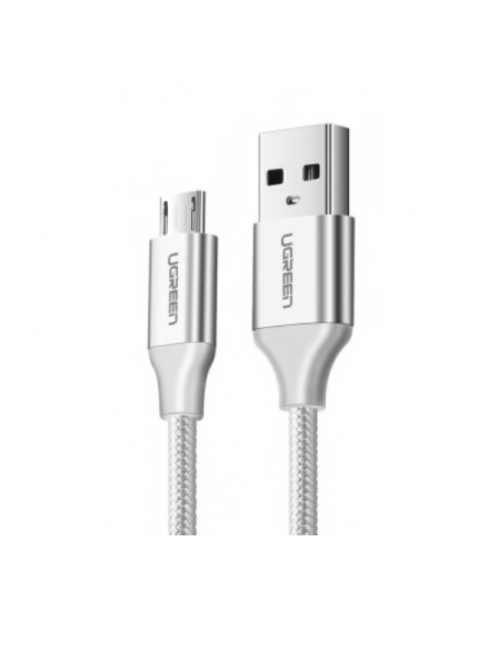 Cablu UGreen MicroUSB (T) la USB 2.0 (T) Braided 1m Negru