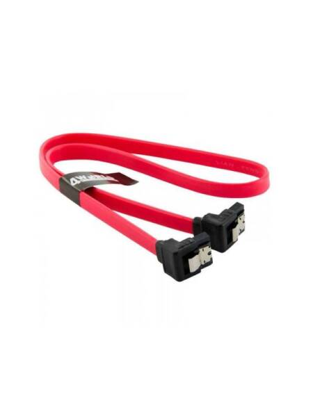 Cablu 4World Sata 90Grade 15cm Rosu