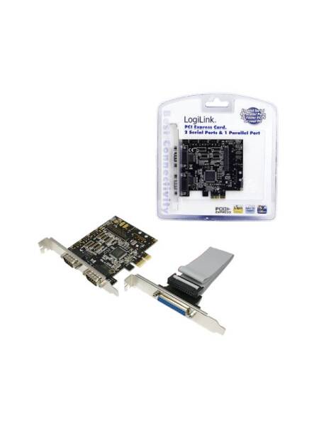 Placa Logilink PCI Express Card, 2x Serial & 1x Parallel