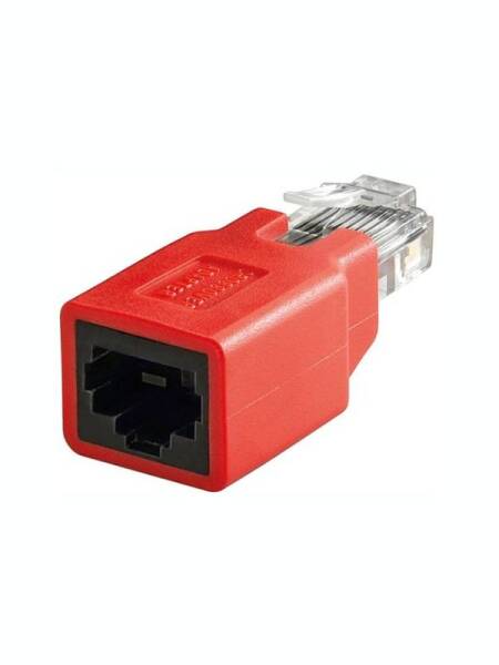 Adaptor Crossover RJ45 MAMA - RJ45 TATA Rosu