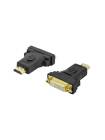 ADAPTOR 4WORLD HDMI TATA - DVI-I MAMA 24+5 NEGRU  (1)