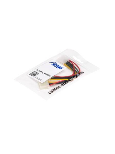 Adaptor Akyga Molex la 2x Molex 15cm