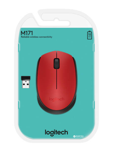 Mouse Wireless Logitech M171 Optic USB 2.0 1000dpi Rosu