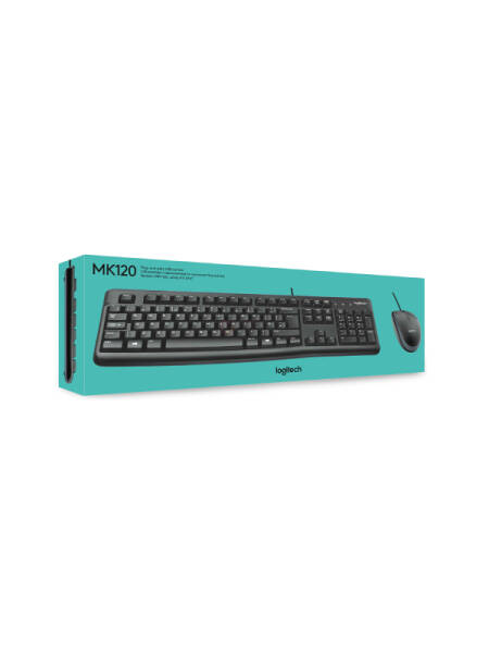 Kit tastatura si mouse Logitech MK120 Negru